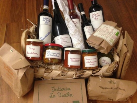 Selection of the delicious goodies inside the edible advent calendar from Fattoria La Vialla